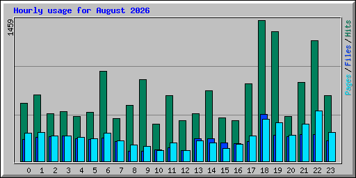 Hourly usage for August 2026
