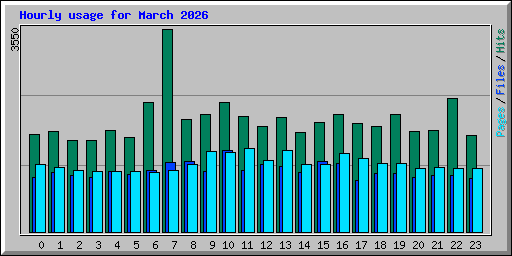 Hourly usage for March 2026